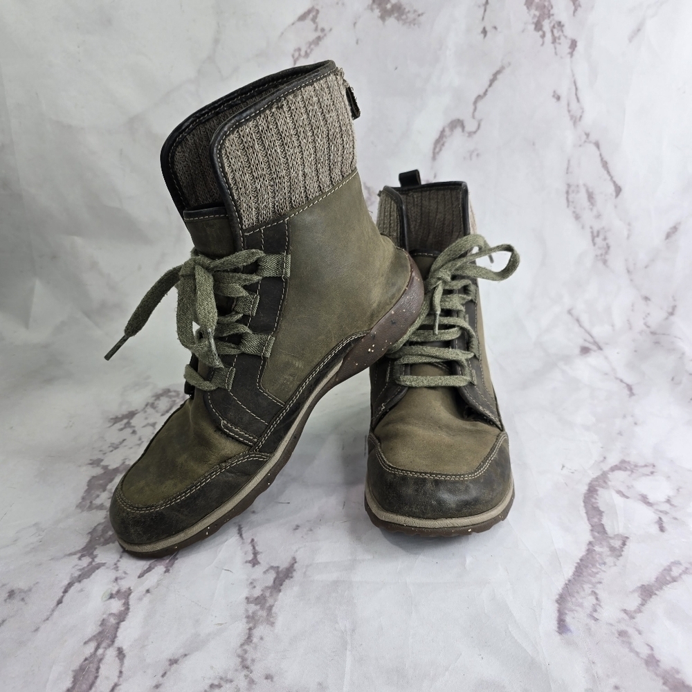 Chaco Boots Women 8.5 Brown Ivy Shoes Chukka Ankle Booties Lace Up